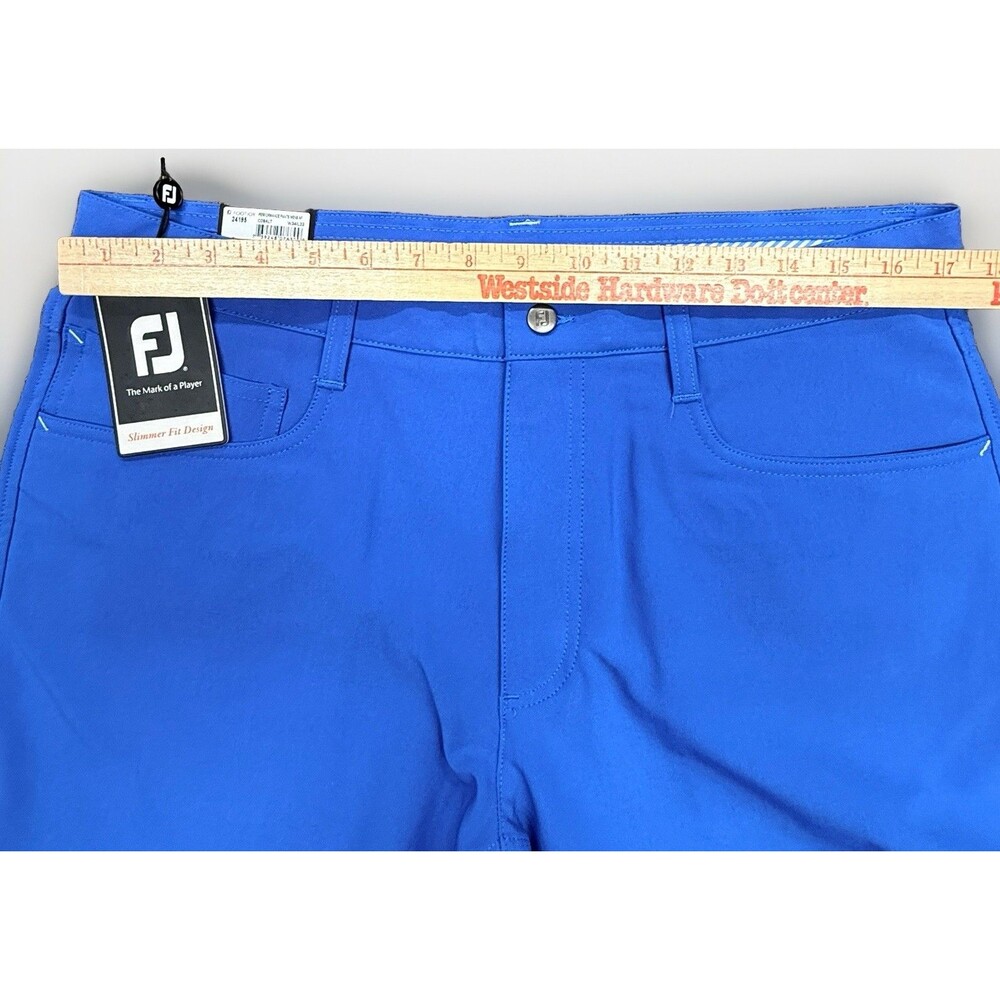 2–NEW FootJoy FJ Men’s 34X32 Athletic Fit Performance Pants Cobalt & Ice Blue - Picture 7 of 16